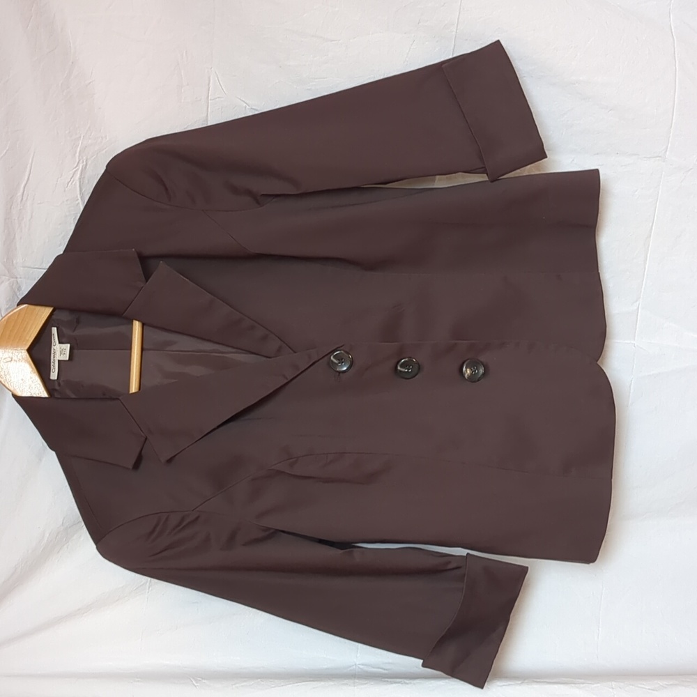 Coldwater Creek blazer dark chocolate brown 14P